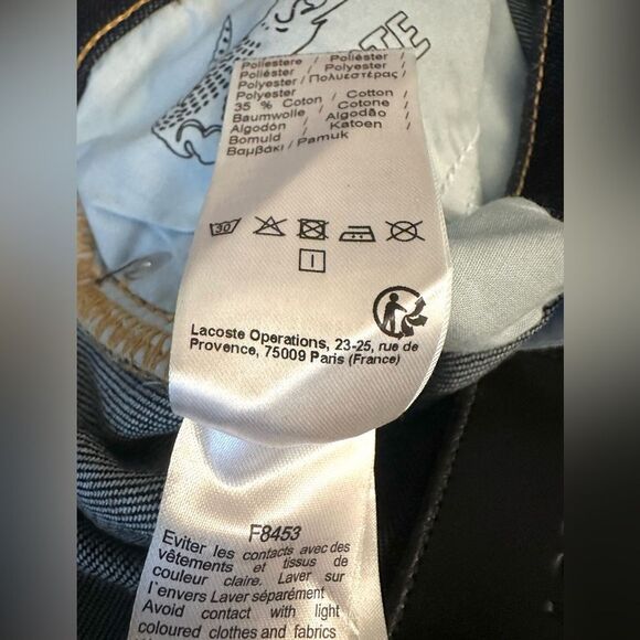 Lacoste Dark Blue Slim Fit Jeans - Picture 9 of 9